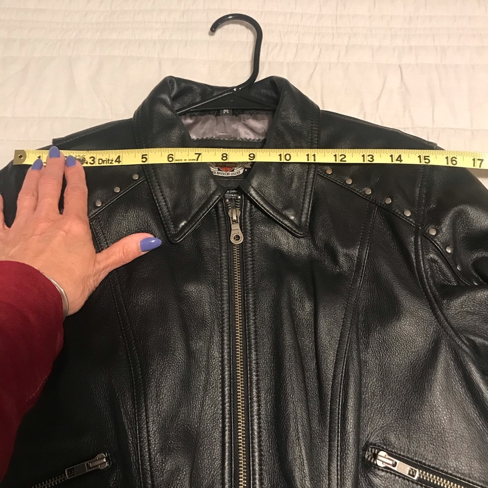 Harley Davidson Leather Riding Jacket - Picture 8 of 11